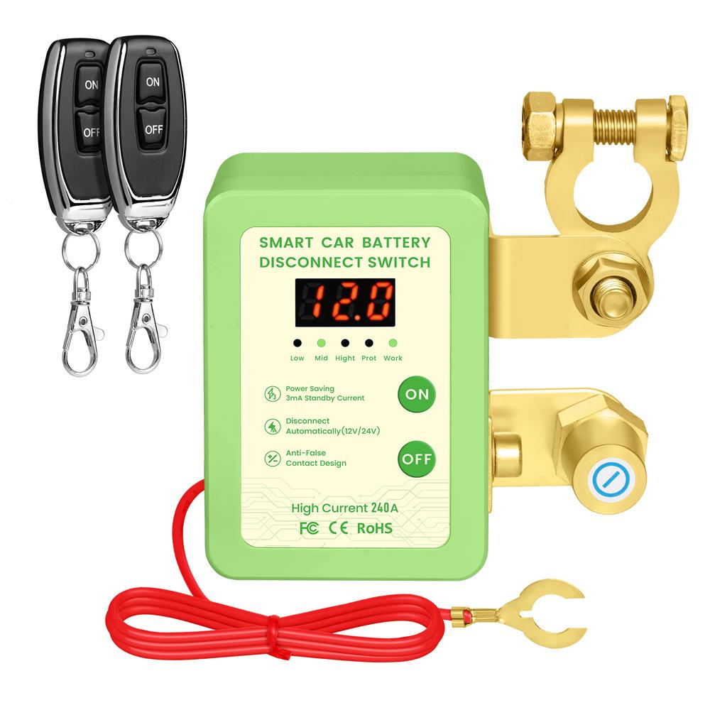 New Remote Car Battery Disconnect Switch Smart Voltage Kill Switch 240A 12V For Vehicle RV Truck Boat ATV Prevent Battery Drain