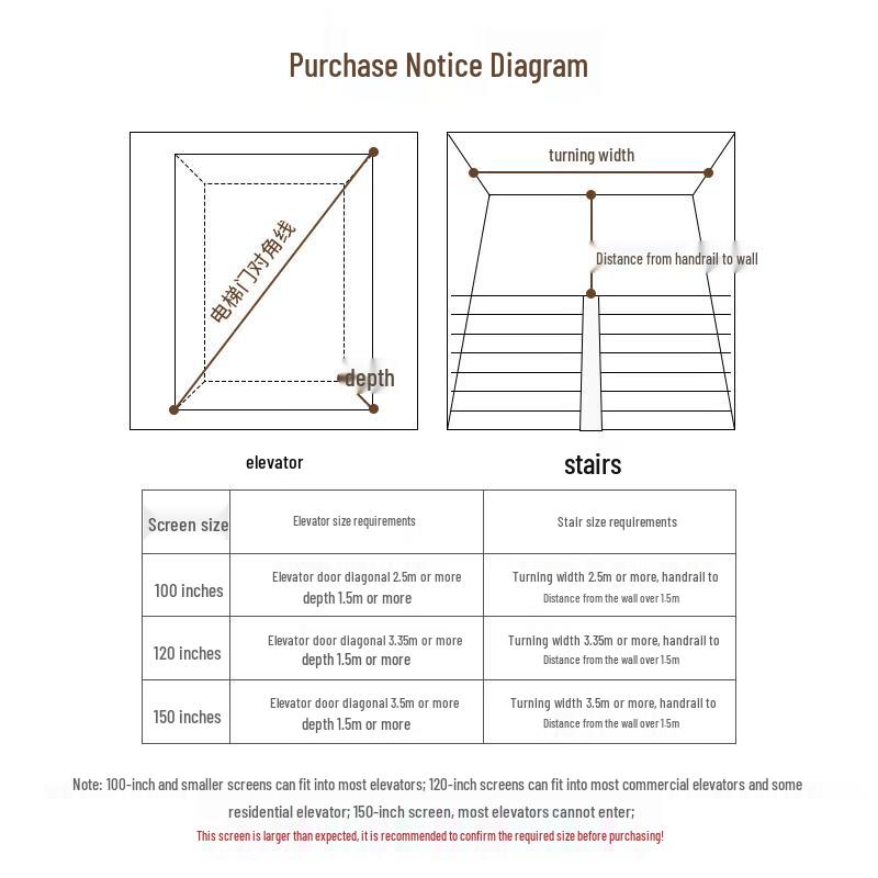 Deli 120-inch 4:3 Electric Projector Screen