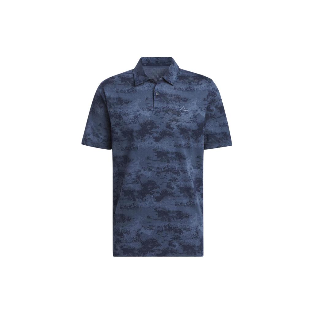 Adidas Go-To Printed Mesh Polo Shirt Men Polo Shirts Deep-Blue IU4428