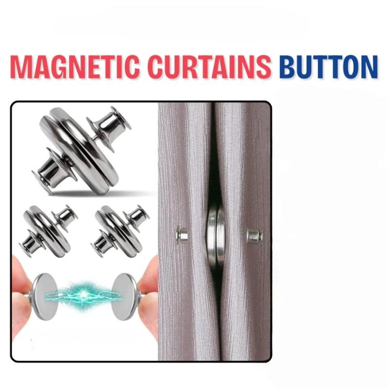 Home Curtain Metal Magnetic Curtain Button Clip 5/10 Set Adjustment Curtain Clip Accessories Cur