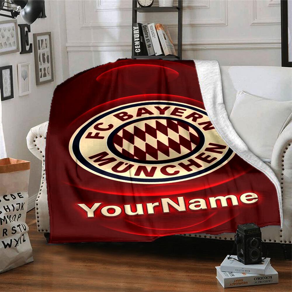 Bayern Munich Customize Text Blanket Multi-purpose Customizable Blanket Ultra-Soft Throw For Chair Picnics Nap Seaside for All Occasions
