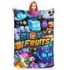 Coperta Morbida in Flanella Blox Fruits Gioco Gaming Robloxx Calde Coperte in Peluche Morbida Biancheria da Letto per Letto Soggiorno Casa Picnic Divano
