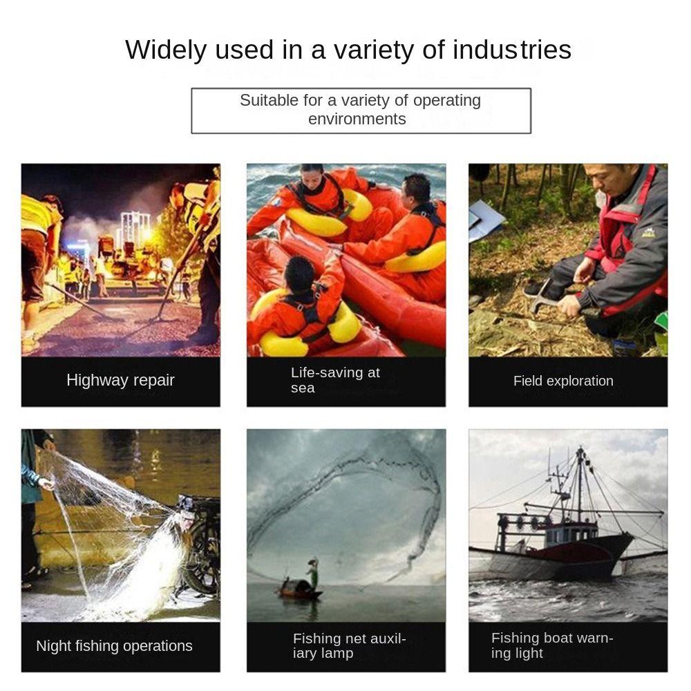 Double Flash Lamp LED Fishing Light Waterproof Net Flash Warning Buoy Signal Light  Fish Finder