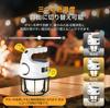Multi-purpose LED lantern, camping lantern with 4000mAh high-capacity battery, USB rechargeable, solar charging, power indicator, IP65 waterproof, out