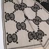 GUCCI 598993 GG glitter jacquard Scarf Black/Ivory/GoldUsed