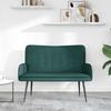 2 Seater Sofa Dark Green 115 x 61 x 87 cm Fabric