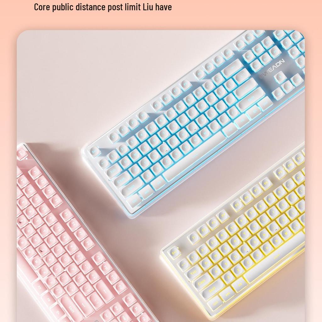 X7 Silent Pink Wireless Keyboard & Mouse Set for Women - Stylish Office Accessory