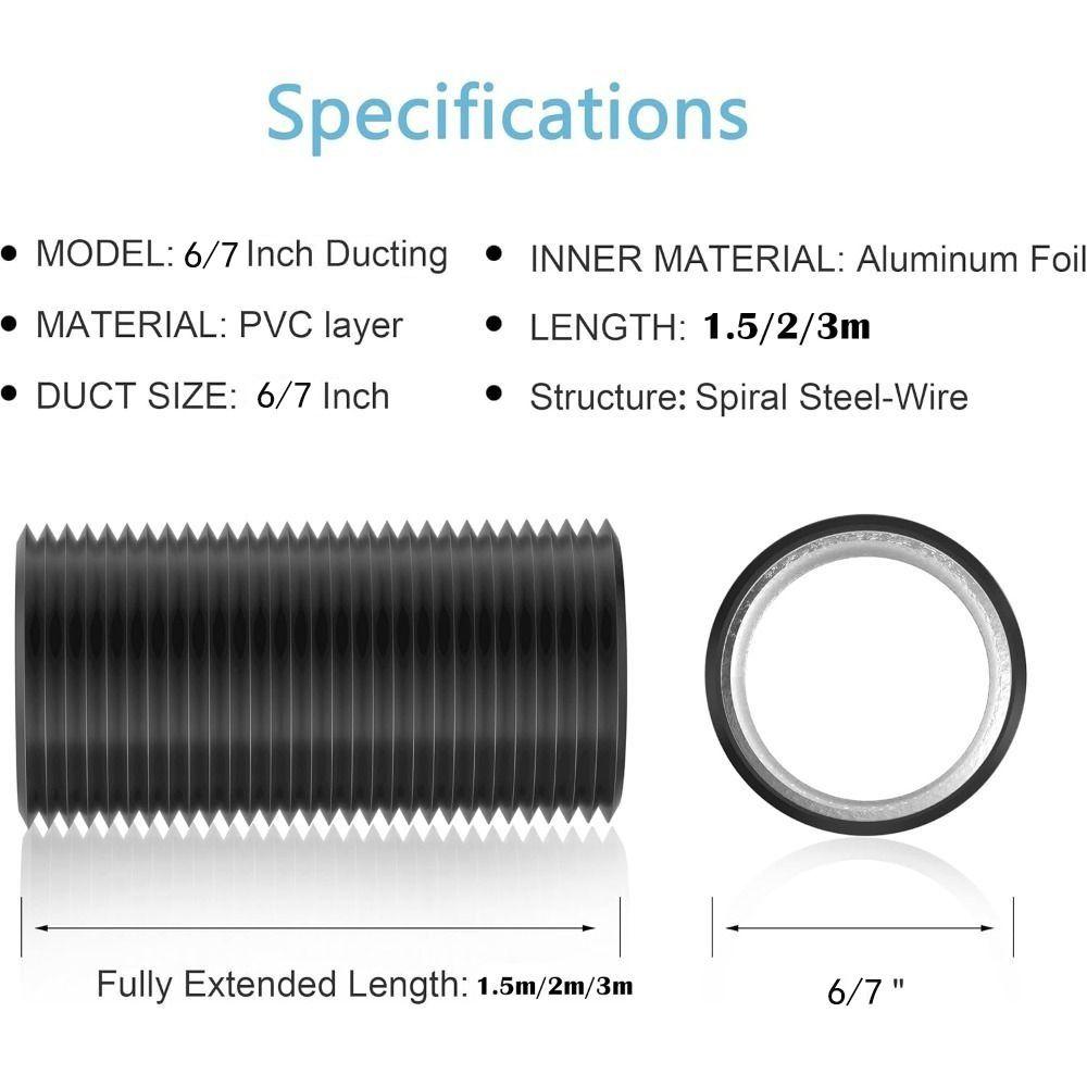 Insulated Dryer Vent Hose Aluminum Foil Exhaust Pipe Professional Air Ducting  Ventilation