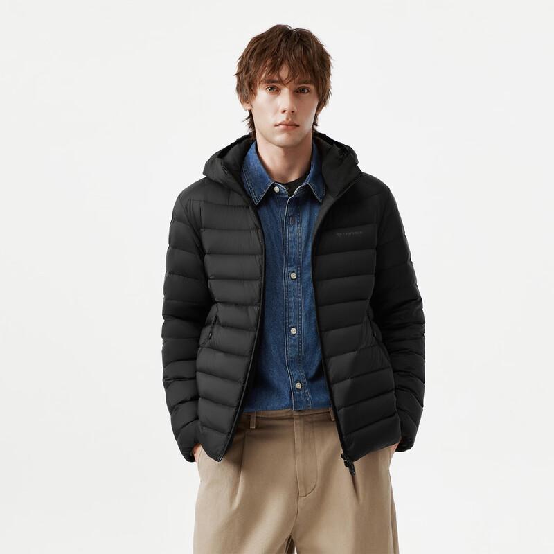 Tanboer Men's Lightweight Hooded Down Jacket