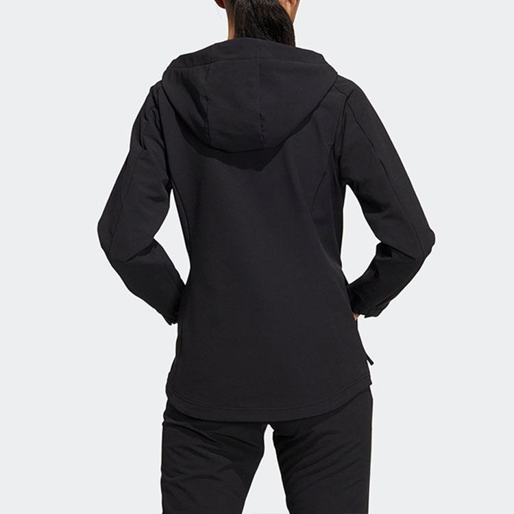 Adidas Sports Hooded Jacket Women Jackets Black IC7986
