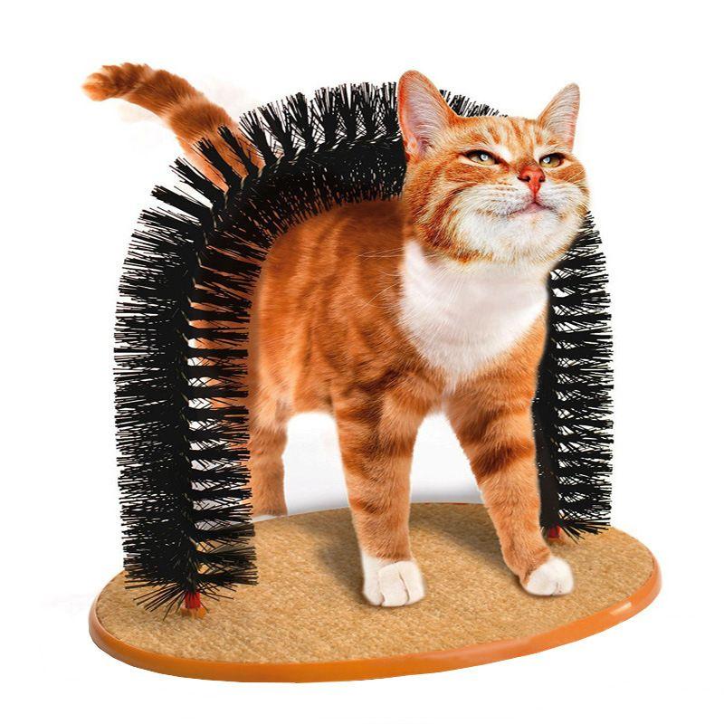 

Direct Sales Pet Supplies Cat Itching Device Arch Type Massage Brush Cat Brush Hair Brush Cat Scratch Board opp packaging