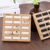 Ring Storage Holder Sturdy Construction Square Shape Smooth Edge Eco-Friendly Burr Free Decorative Wood 15 Slots Ring Display Showcase Organizer Tray