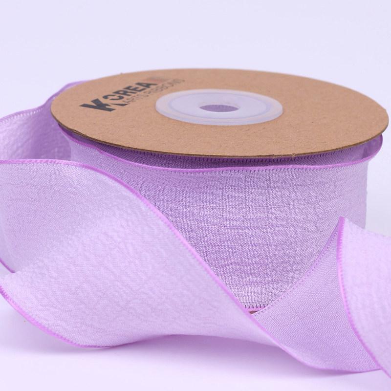 High Quality Korean Edition Solid Color Lace Pleated Ribbon Butterfly Clip Hairpin Raw Material Diy Gift Wrapping Ribbon
