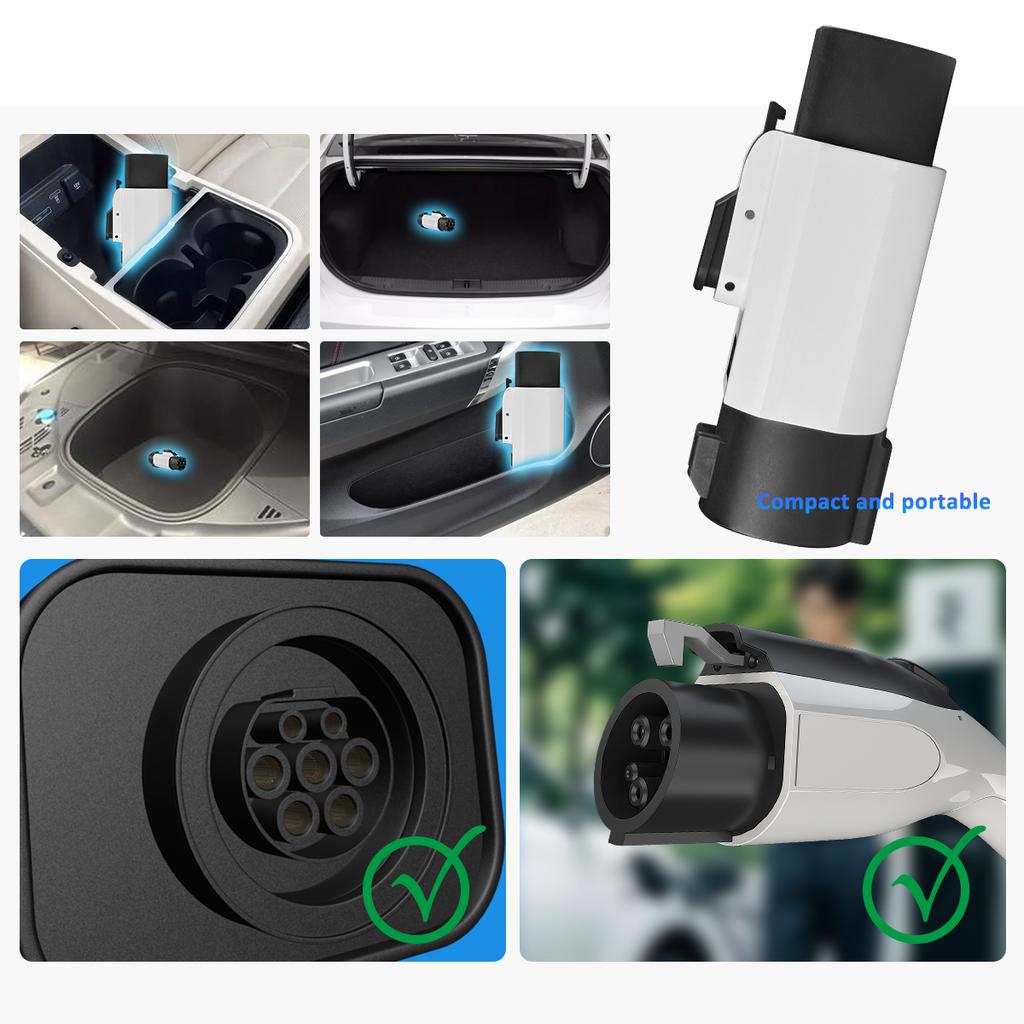 Type 1 to GBT 7.2 KW EV Charger Adaptor SAE J1772 To GB China Standard EV Charger Converter Adapter 16A 32A for EVSE Charging