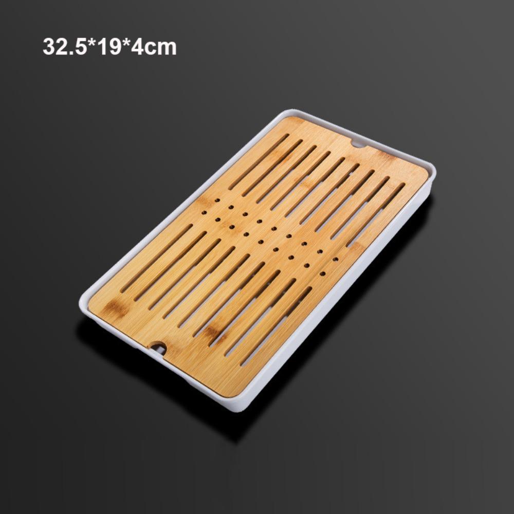 

Бамбукові підноси для чайної церемонії Кунг-фу для домашнього використання, столики з резервуаром для води, столики для сухої заварки, для подачі китайського чаю 1