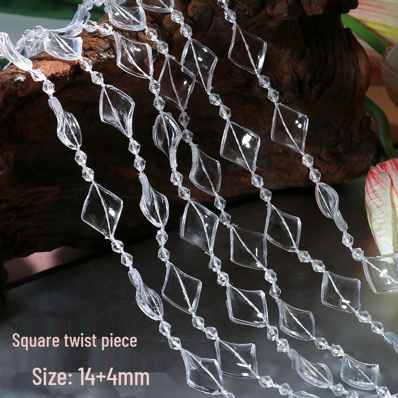 Crystal Beaded Door Curtain & Wedding Aisle Decor with Acrylic String