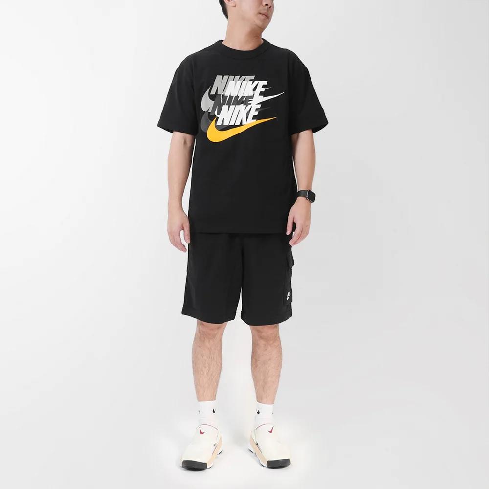Nike Sport Casual Logo Print Short Sleeve T-Shirt Men Tops Black DV3317-010
