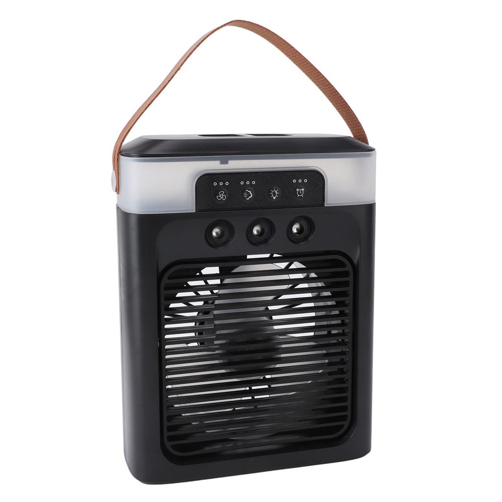 Portable Misting Fan 400ml Water Tank USB Desktop Essential Oil Aromatherapy Air Cooling Fan for Office Bedroom Black