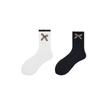 5 Pairs of Cute Spring and Autumn Women's Bow Tied White Lace Mid Calf Socks