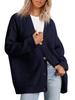 European Style Women's V-Neck Solid Color Sweater 2024