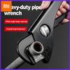 7/10inch Professional Pipe Wrench Plumbers Adjustable Heavy Duty Plumbing Tool Comfortable Grip Handle for Mechanics Home Repair