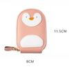 Cute Penguin Pu Leather Card Wallet Large Capacity Organizer with Multi Card Slots and ID Document Holder Women Card Bag