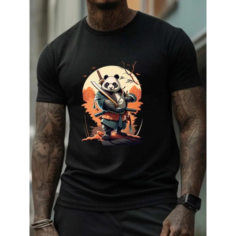 Samurai 3D-Druck Herren-Shirt Modetrends Clake-Ausschnitt Standard Standard Standard Legales T-Shirt Straßenbekleidung Harajuku Hip-Hop Big T-Shirt