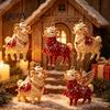 Lightweight Acrylic Hanging Ornaments 5Pcs Christmas Sheep Ornaments, 2D Festive Decorations for Holiday Party Decor Office Home Decor, Easy