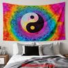 VIKAMA MandalaStyle YinYang Tai Chi Tapestry Colorful Artistic Banner Wall Decoration For Living Room And Bedroom