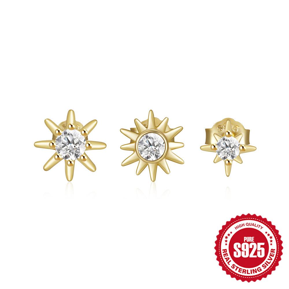 Triple Diamond Wear Earrings Earrings Earrings Set 3 Earrings Set