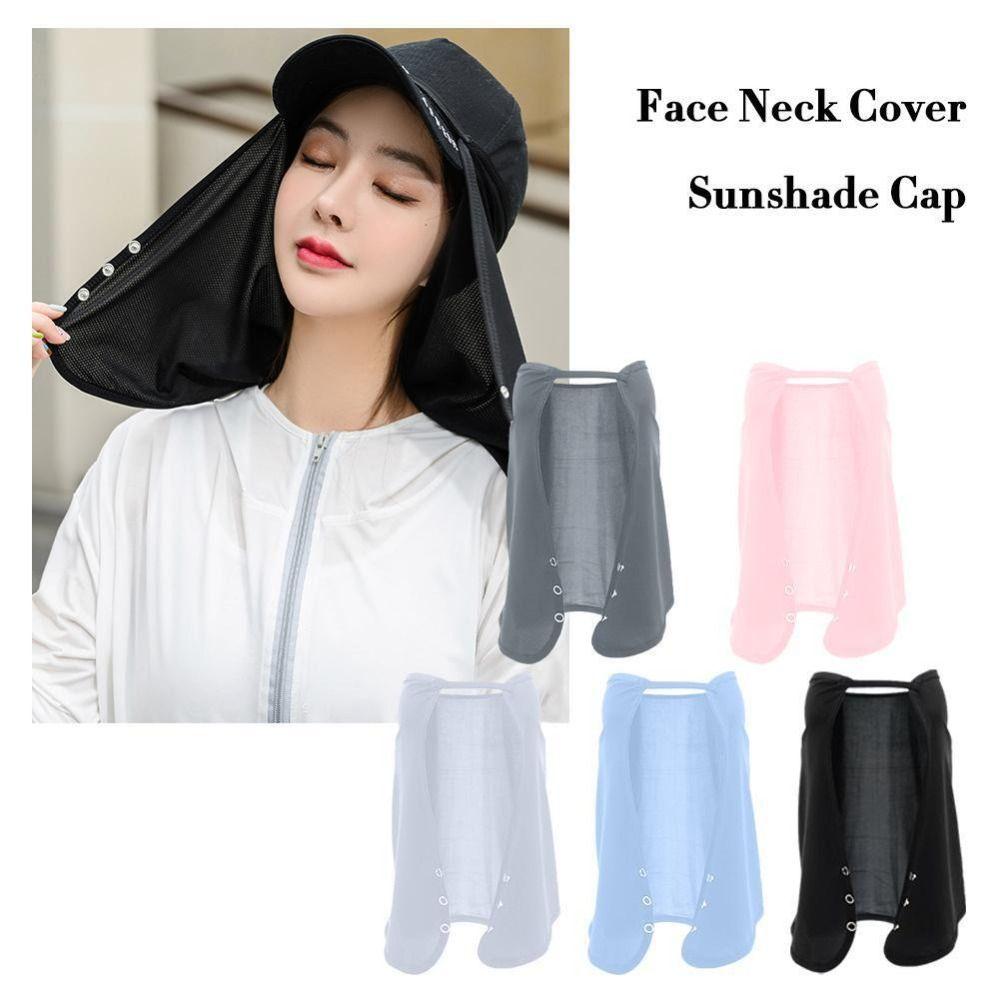 Breathable Ice Silk Sunscreen Mask Quick Drying Neck Protection Scarves Mask UPF50+ Anti-uv Face Cover Face Veil for Summer