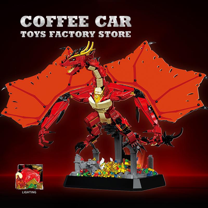 Non-Toxic Moc Bricks Flying Dragon Sets Movie Scene Action Figures Puzzle Toys Magic Animal Building Blocks 3D Model Kids Adults Gifts New