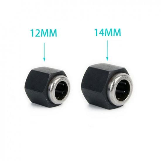 2PCS R025 12mm 14mm One Way Bearing Hex Nut for RC 1/10 HSP RC Model Car Buggy Truck VX 28 21 18 16 Nitro Engine