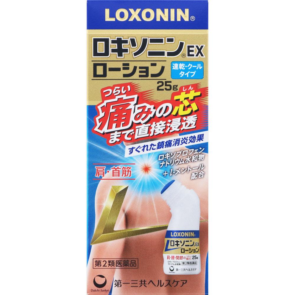 Daiichi Sankyo Healthcare Loxonin EX Lotion 25g Liquid Topical agents Indications: Lower back pain, shoulder pain associated with stiff shoulders, joi