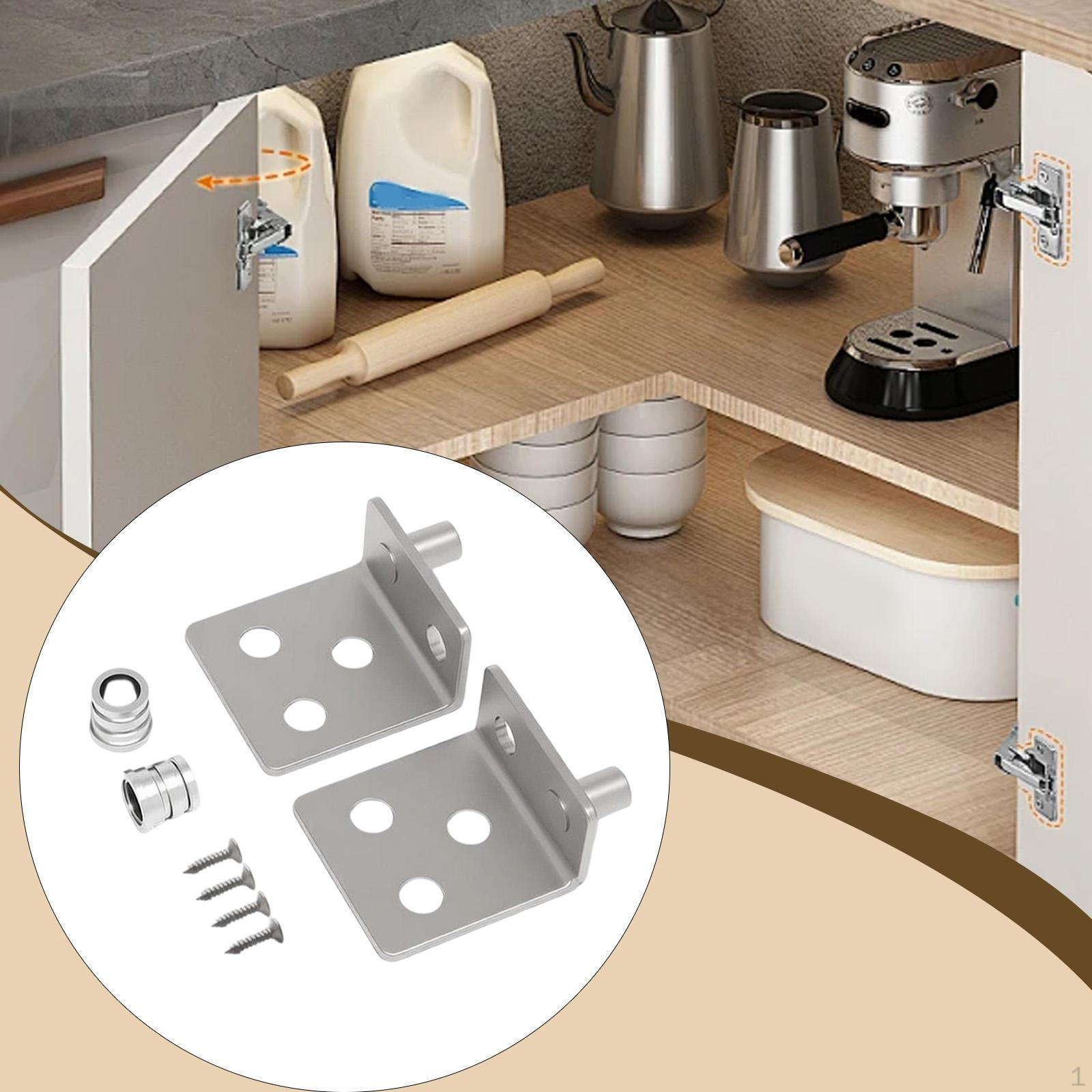 

2 L-brackets for Wooden Corners, Angle Connectors Furniture, Shelves, Cabinets срібний