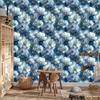 Ink Blue and Turquoise Wallpaper for Living Room and Bedroom 50x1000