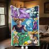 1 ks flanelová deka s potiskem DRAGON BALL, Vysoká kvalita, Pro všechna roční období, Domácí dekorace, Teplo a pohodlí, Perfektní jako vánoční dárky