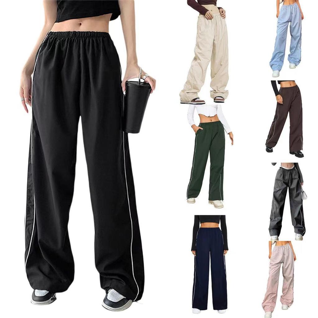 GMXIA Personalised Side Drawstring Casual Elastic Waist Multicoloured Long Pants