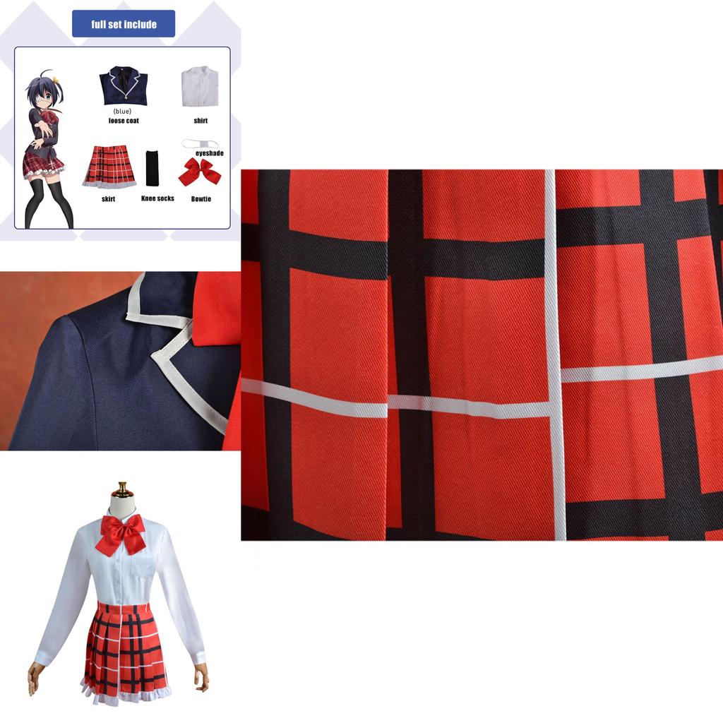 Love Chunibyo Other Delusions--takanashi Rikka Uniform Outfit Cosplay Costume
