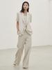 Nouve Linen Belted Jacket Set-Up - Ivory