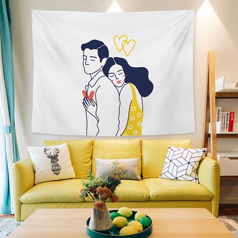 Гобелен настенный фон художественная ткань спальня гостиная домашний декор 100x75cm — фото 3