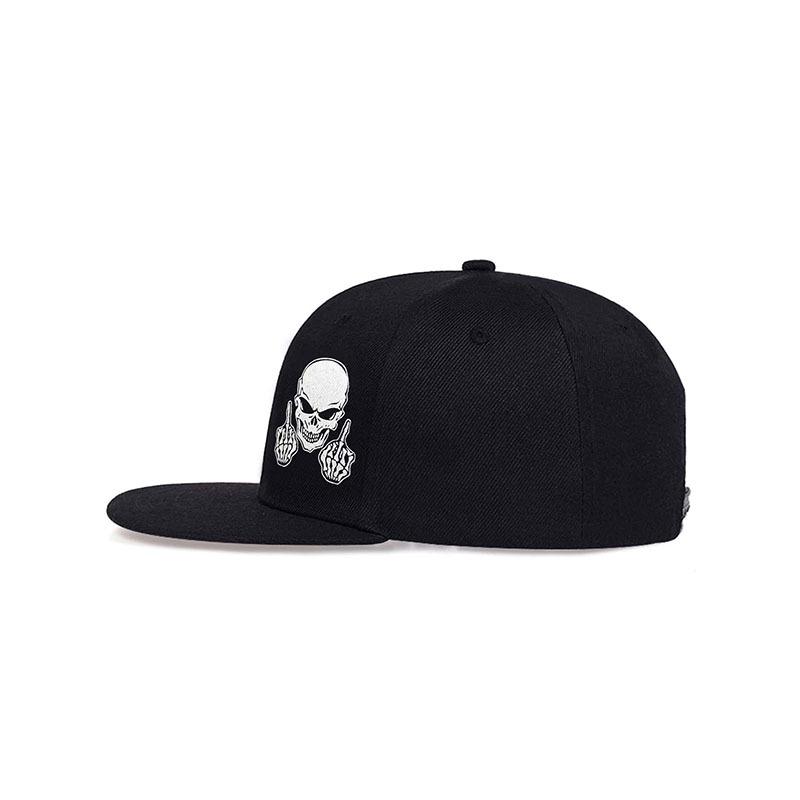 1Pc Unisex Skeleton Finger Printed Hip-Hop Hats Spring Autumn Outdoor Adjustable Casual Baseball Caps Sunscreen Hat