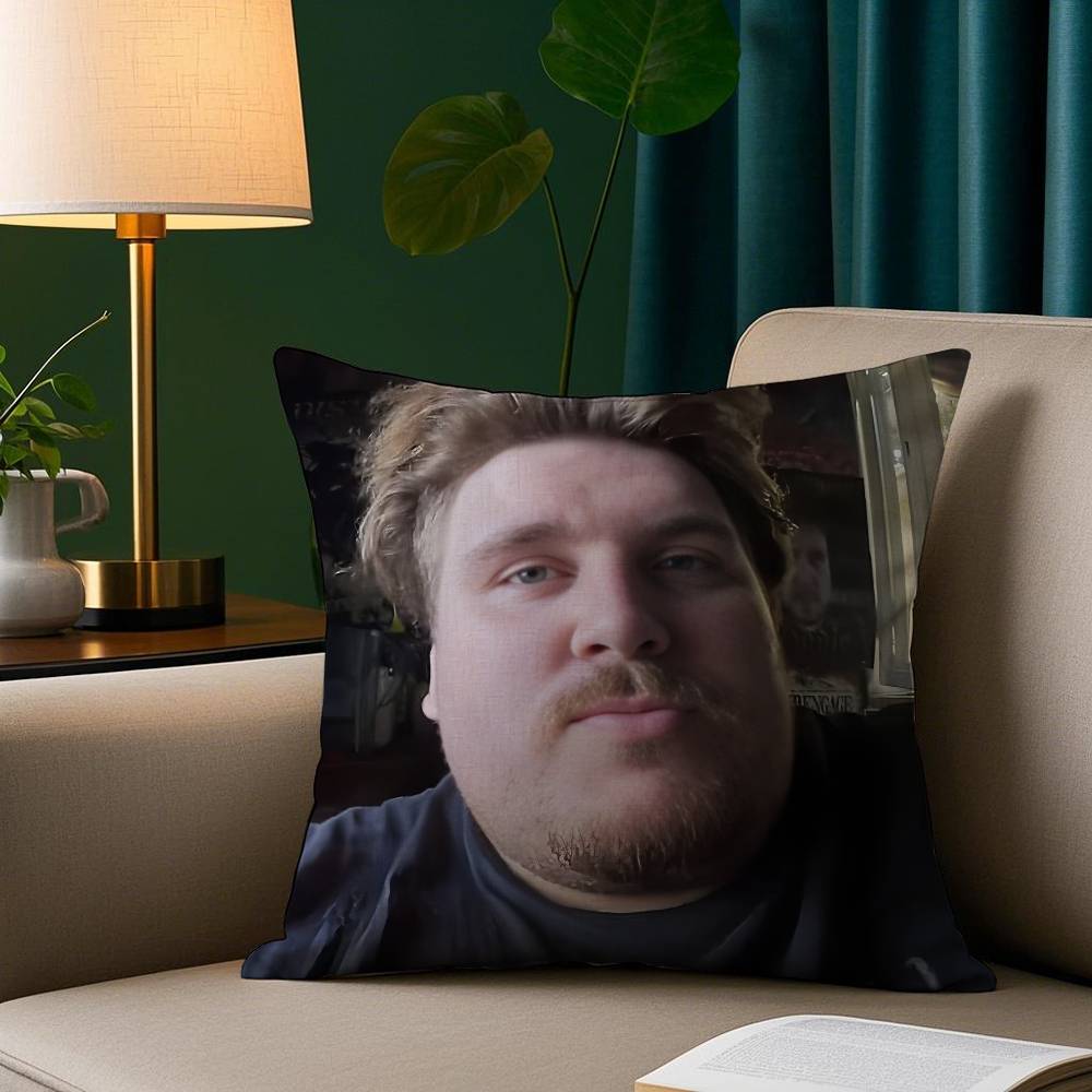 

D-Drachenlord Rainer W-WinklerS Pillow Case Short Plush Print Cushion Cover Square Throw Pillow Covers Sofa Home Decor 12x12Inch