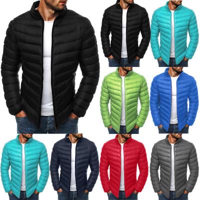 Men's  Winter Zipper Warm Down Jacket Packable Light  Coat