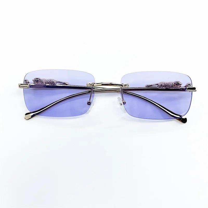 1Pcs Retro Sunglasses Men Fashion Rimless Sun Glasses Shades Cutting Lens Frameless Eyeglasses