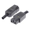 1Pcs Male Female AC Power Connector 3 Pin Power Connector Durable AC Plug Socket
