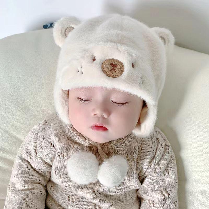 Cozy Plush Baby Hat: Elastic, Thick, Ear-Protecting Winter Warmth for Boys & Girls