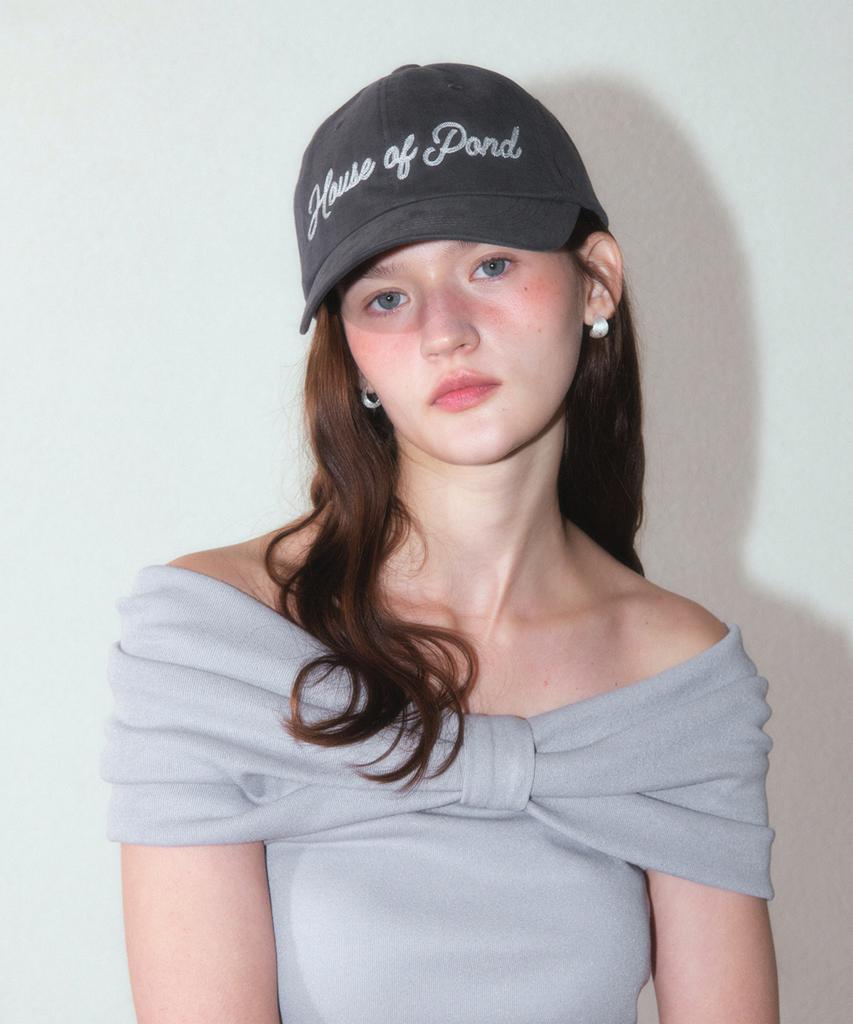 Hauseuobeupondeu Chain Logo Ball Cap_Charcoal