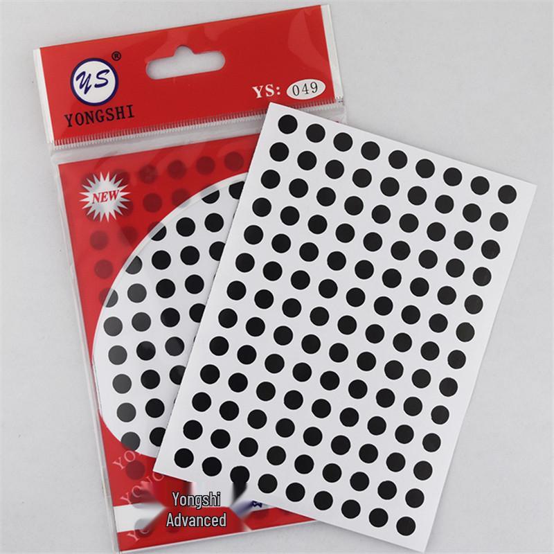 Colorful Round Dot Self-Adhesive Label Stickers: Red, Yellow, Blue, Green, White - Blank Paper for Marking