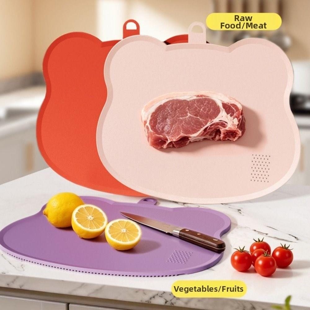 Anti-Bacterial TPU Cutting Board Anti-Mold Double-Sided Non-Slip Cutting Mat Flexible Odor-Free Kitchen Chopping Block